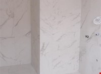 SIA DARAMVISU  - darbu fotoattēli: Flīzēšana keramogranits, marmors, 45° leņķi 
