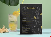 Creative Brain - darbu fotoattēli: Cocktails Menu 
